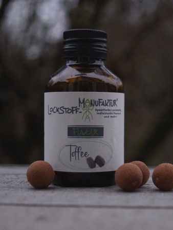 Toffee Flavour für Karpfen: dieses cremig-karamellige Flavour verleiht Boilies, aber auch Matchfutter und Teig eine extrem fängige Note.