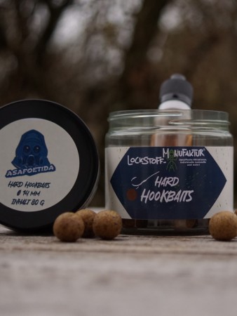 Hard Hookbaits Asafoetida: diese extra harten Hakenköder sind dank der enthaltenen Lockstoffe und dem intensiven Asafoetida Flavour extrem attraktiv für Karpfen.