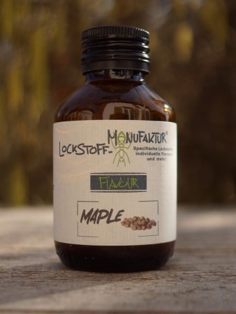 Maple Flavour für Boilies, Matchfutter und Matchteig: dank der speziellen Zusammensetzung ist dieses Flavour leicht vom Karpfen wahrnehmbar und extrem fängig!