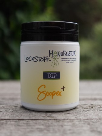 Scopex Plus Boilie Dip: dieser besondere Scopex Boilie Dip macht nicht nur unsere Scopex Plus Boilies noch attraktiver für Karpfen.