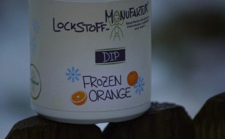 Frozen Orange - dieser alkoholbasierte cold water Boiliedip ist perfekt für das Karpfenangeln bei niedrigen Wassertemperaturen geeignet.