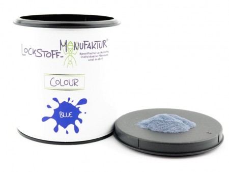 Blauer Farbstoff für die Herstellung von (für den Karpfen) sehr gut sichtbaren Boilies.