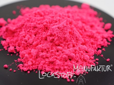 Kräftig - intensiv - fängig. Fluoro-Pink als Farbstoff für auffällige Pop Ups, Wafter und Hookbaits für Karpfen.
