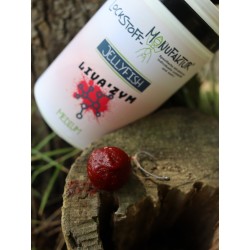 Mit dem Liva'ZYM Leber Bait Powder lassen sich aus normalen Hakenködern wie Boilies, Pop Ups und Waftern in Sekundenschnelle hochattraktive und extrem fängige Karpfenköder herstellen.