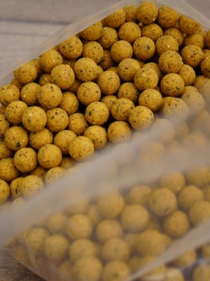 Dank der warmgelben, völlig natürlichen gelben Farbe sind die Scopex'ZYM Enzym Boilies perfekt für das Karpfenangeln im Frühjahr. Aber auch an den großen französischen Stauseen sind diese Enyzmboilies unschlagbar fängig.