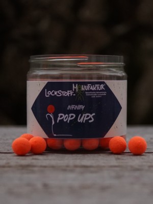 Fluo Pop Ups Orange: bei den fluo-orangenen Infinity Pop Ups kannst Du Dir das Flavour des Trigga Shots selbst auswählen und so die Pop Ups an Deine Boilies anpassen.