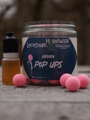 Fluo Pop Ups washed out pink: die besondere, ausgewaschene pinke Farbe dieser Pop Ups ist schwach UV-aktiv und bestens für erfahrene und vorsichtige Karpfen geeignet.