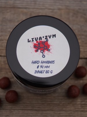 Enzymatisch aufgeschlossene Leberboilies - die passenden harten Liva'ZYM Hookbaits findest Du selbstverständlich auch bei uns im Shop!