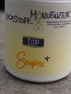 Das legendäre Scopex Flavour jetzt auch als fängiger Boilie Dip für Karpfen: der Scopex Plus Boilie Dip ist dank des Flavours und wasserlöslicher Extrakte extrem fängig.