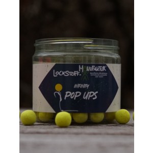 Ultra schimmfähig, mit einen starken und gleichmäßigen Auftrieb sind die gelben Infinity Fluo Pop Ups yellow perfekt für das Karpfenangeln im Frühjahr geeignet.