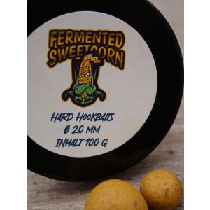 Fermentierte, enzymatisch aufgeschlossene Mehle und ein besonderes Flavour machen die Fermented Sweetcorn Hookbaits extrem attraktiv für Karpfen.