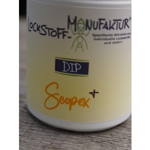 Das legendäre Scopex Flavour jetzt auch als fängiger Boilie Dip für Karpfen: der Scopex Plus Boilie Dip ist dank des Flavours und wasserlöslicher Extrakte extrem fängig.