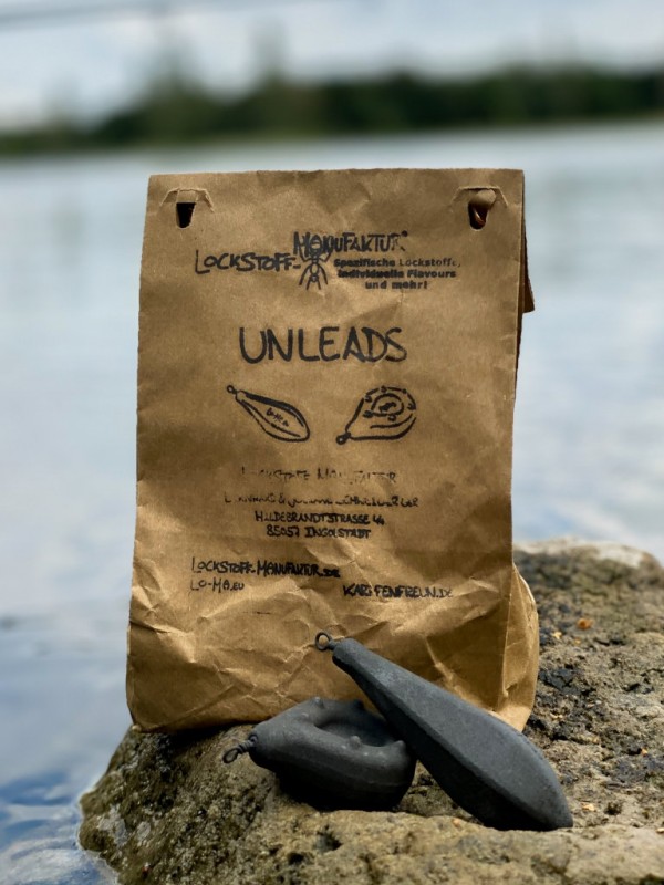 Auch die Verpackung der bleifreien Angelbleie ist umweltschonend. So werden die Unleads komplett plastikfrei geliefert!