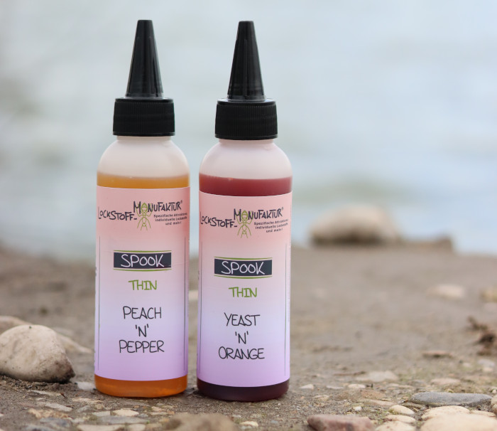 Peach 'n' Pepper Spook ist ein dünnflüssiger, intensiver Bait Smoke für Karpfen - Liquid, Attraktor und Addtiv in einem Produkt.