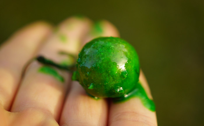 Durch die uv-aktive Farbe werden Boilies im Dip noch auffälliger und fängiger.