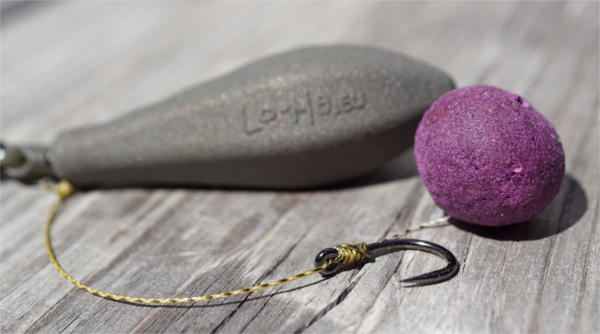 Boilie-Rig mit fluo Pop Up für Karpfen als Hookbait